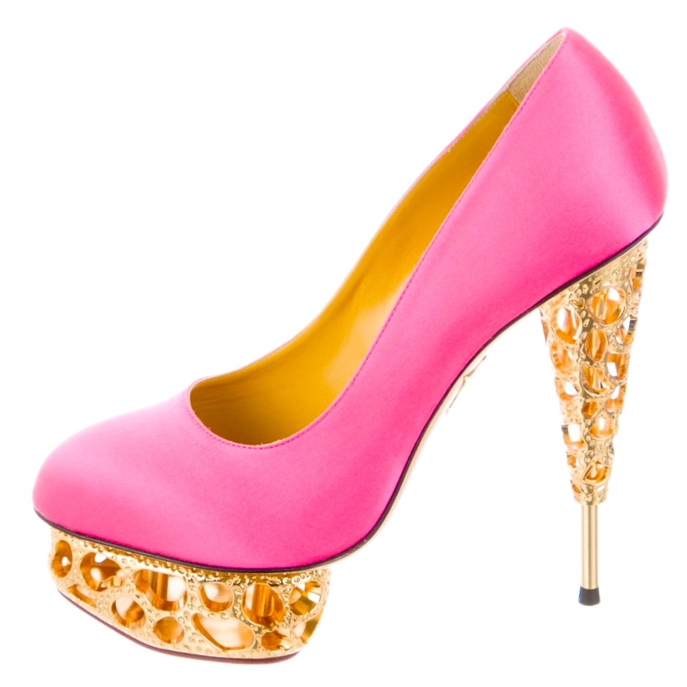 CHARLOTTE OLYMPIA Objets D'Art Gold Sculptured 37.5 - Picture 6 of 9